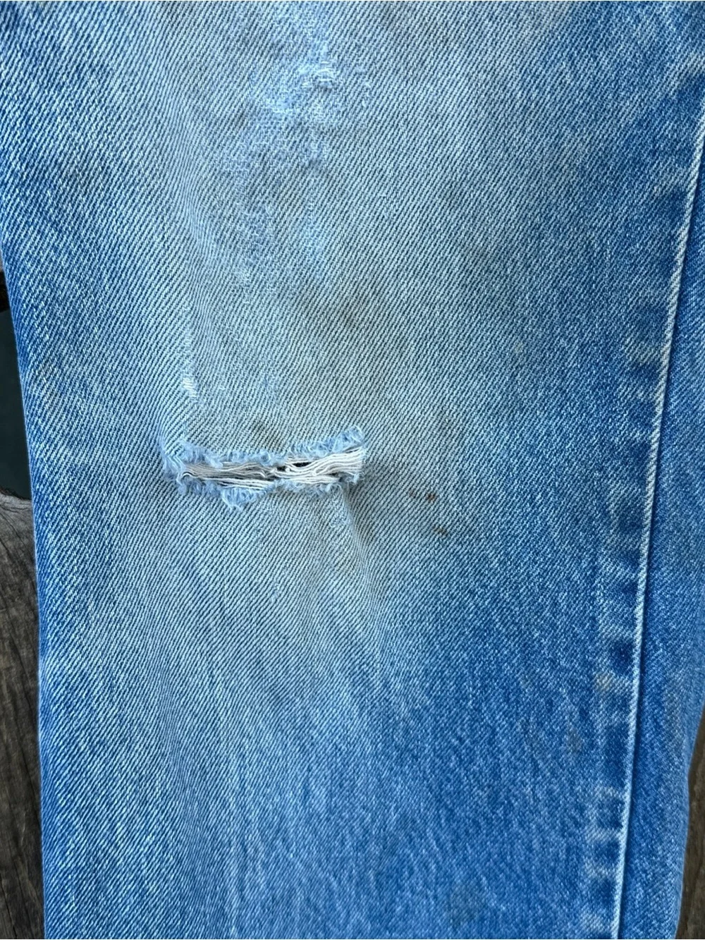 VTG 70s-80s Rustler Jeans Yellow Tag Distressed 36 x 30